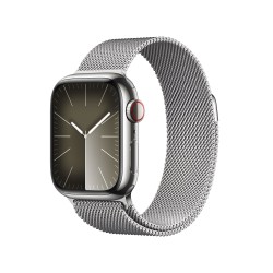 APPLE WATCH SERIES9 GPS + CELLULAR 41MM SILVER STAINLESS STEEL CASE WITH SILVER MILANESE LOOP