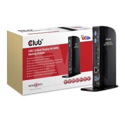 CLUB3D DOCKING STATION USB 3.1 GEN 1 DUAL DISPLAY 4K 60HZ