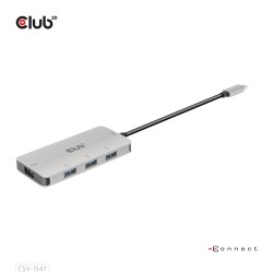 CLUB3D HUB USB GEN2 TYPE-C to 10Gbps 4x USB TYPE-A